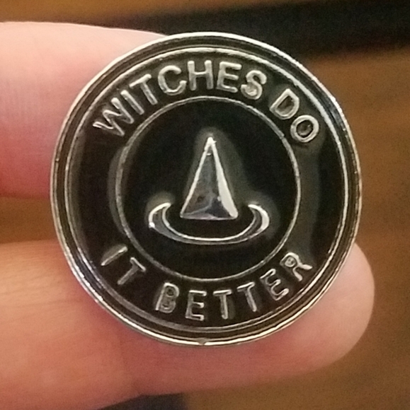 Jewelry - *2 for $13* Witches Do It Better Round Enamel Pin